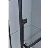 Pětiúhelníkový sprchový kout KZ4026A BL 80x80 černá/transparent + vanička ST07A BL černá
