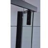 Pětiúhelníkový sprchový kout KZ4026A BL 80x80 černá/transparent + vanička ST07A BL černá