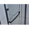 Pětiúhelníkový sprchový kout KZ4026A BL 80x80 černá/transparent + vanička ST07A BL černá