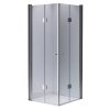Čtvercový sprchový kout HYD-SK1290C 100x100 chrom/transparent + vanička HYD-SSV-ST06A černá