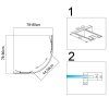 Čtvrtkruhový sprchový kout BS01A 80x80 cm černá/transparent + vanička SXL01A černá