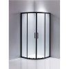 Čtvrtkruhový sprchový kout BS01A 80x80 cm černá/transparent + vanička SXL01A černá