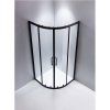 Čtvrtkruhový sprchový kout BS01A 80x80 cm černá/transparent + vanička SXL01A černá