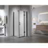 Čtvercový sprchový kout KZ1390A BL 80x80 černá/transparent + vanička ST02A BL černá