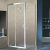Obdélníkový sprchový kout HYD-OK103C 120x80 chrom/transparent + vanička HYD-OSV-SXL03E bílá