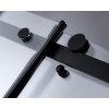 Posuvné sprchové dveře HYD-PD03B 100 černá/transparent pro instalaci do niky + vanička HYD-OSV-SXL02C černá