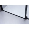 Posuvné sprchové dveře HYD-PD03B 100 černá/transparent pro instalaci do niky + vanička HYD-OSV-SXL02C černá