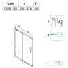 Posuvné sprchové dveře HYD-PD03B 100 černá/transparent pro instalaci do niky + vanička HYD-OSV-SXL02C černá