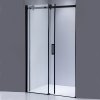 Posuvné sprchové dveře HYD-PD03B 100 černá/transparent pro instalaci do niky + vanička HYD-OSV-SXL02C černá