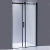 Posuvné sprchové dveře HYD-PD03B 100 černá/transparent pro instalaci do niky + vanička HYD-OSV-SXL02C černá