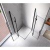 Čtvercový sprchový kout KZ08B BL 80x80 černá/transparent + vanička SXL02A BL černá