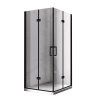 Čtvercový sprchový kout KZ08B BL 80x80 černá/transparent + vanička SXL02A BL černá