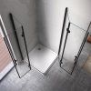 Čtvercový sprchový kout KZ08B BL 80x80 černá/transparent + vanička SXL02A BL černá