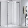 Obdélníkový sprchový kout KZ203A 100x80 chrom/transparent + vanička ST03A BL černá