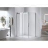 Obdélníkový sprchový kout KZ203A 100x80 chrom/transparent + vanička ST03A BL černá
