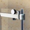 Obdélníkový sprchový kout KZ203A 100x80 chrom/transparent + vanička ST03A BL černá
