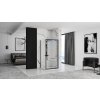 Čtvercový sprchový kout REA RAPID SWING 80x80 cm, černý - bez vaničky