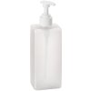 Plastová láhev hranatá průhledná s pumpičkou pro dávkovač mýdla, 500 ml - 131567703