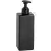 Plastová láhev hranatá černá s pumpičkou pro dávkovač mýdla, 500 ml - 131567705