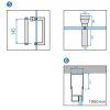 Obdélníkový sprchový kout KZ06B 100x80 chrom/transparent + vanička ST03A BL černá