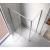 Obdélníkový sprchový kout KZ06B 100x80 chrom/transparent + vanička ST03A BL černá