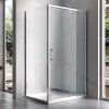 Obdélníkový sprchový kout KZ06B 100x80 chrom/transparent + vanička ST03A BL černá