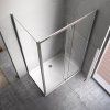 Obdélníkový sprchový kout KZ06B 100x80 chrom/transparent + vanička ST03A BL černá