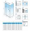 Obdélníkový sprchový kout KZ06B 100x80 chrom/transparent + vanička ST03A BL černá