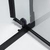 Pětiúhelníkový sprchový kout HYD-PK91A 80x80 černá/transparent + vanička HYD-PSV-SXL07A černá