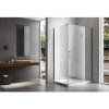 Obdélníkový sprchový kout KZ02B BL 100x80 chrom/transparent + vanička ST03A černá