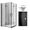 KABINA PRYSZNICOWA PROSTOKATNA Z BRODZIKIEM KZ12BST03A CZARNACZARNY 100 80 CM [79998] 1200