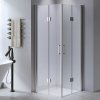 Čtvercový sprchový kout HYD-SK1290B 90x90 chrom/transparent + vanička HYD-SSV-ST02B bílá