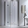 Čtvercový sprchový kout HYD-SK1290B 90x90 chrom/transparent + vanička HYD-SSV-ST02B bílá