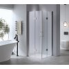 Čtvercový sprchový kout HYD-SK1290B 90x90 chrom/transparent + vanička HYD-SSV-ST02B bílá