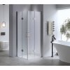 Čtvercový sprchový kout HYD-SK1290B 90x90 chrom/transparent + vanička HYD-SSV-ST02B bílá