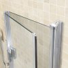 Čtvercový sprchový kout HYD-SK1290B 90x90 chrom/transparent + vanička HYD-SSV-ST02B bílá