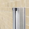Čtvercový sprchový kout HYD-SK1290B 90x90 chrom/transparent + vanička HYD-SSV-ST02B bílá