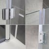 Čtvercový sprchový kout HYD-SK1290B 90x90 chrom/transparent + vanička HYD-SSV-ST02B bílá
