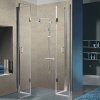 Čtvercový sprchový kout HYD-SK1290B 90x90 chrom/transparent + vanička HYD-SSV-ST02B bílá