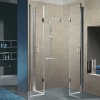 Čtvercový sprchový kout HYD-SK1290B 90x90 chrom/transparent + vanička HYD-SSV-ST02B bílá