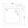 Čtvercový sprchový kout HYD-SK1290B 90x90 chrom/transparent + vanička HYD-SSV-ST02B bílá