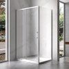 Obdélníkový sprchový kout KZ103A 100x80 chrom/transparent + vanička ST03A BL černá