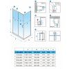 Obdélníkový sprchový kout KZ103A 100x80 chrom/transparent + vanička ST03A BL černá
