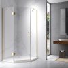 Pětiúhelníkový sprchový kout HYD-PK10B 90x90 zlatá/transparent - bez vaničky