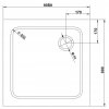 Čtvercová akrylátová sprchová vanička HYD-SSV-SILK 90x90 černá