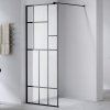 Sprchová zástěna Walk-in HYD-WI05 130 černá/transparent - bez vaničky