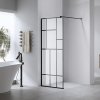 Sprchová zástěna Walk-in HYD-WI05 130 černá/transparent - bez vaničky