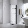 Sprchová zástěna Walk-in HYD-WI05 130 černá/transparent - bez vaničky