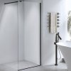 Sprchová zástěna Walk-in HYD-WI07 130 černá - bez vaničky