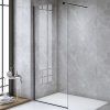 Sprchová zástěna Walk-in SH07G BL 130 černá - bez vaničky